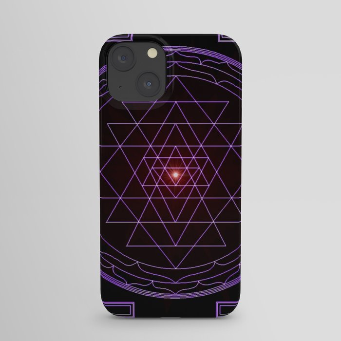 Ultraviolet Sri Yantra iPhone Case