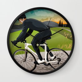 Road Cyclist Wall Clock