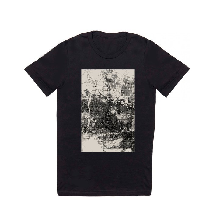 PHOENIX USA - black and white city map T Shirt