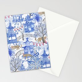 Party Leopards in the Pagoda Forest Stationery Card