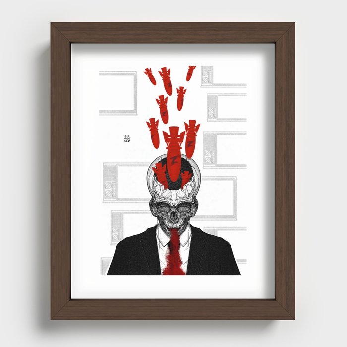 The propagandist [white edition] Recessed Framed Print