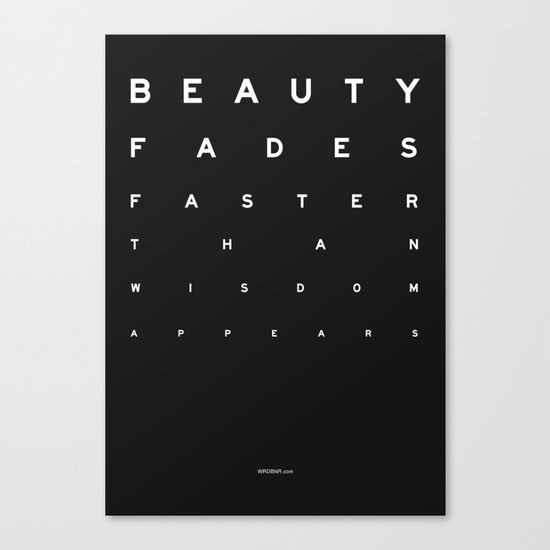 Beauty Fades Canvas Print