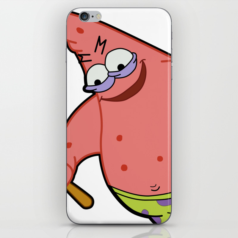 Savage Patrick Star Meme Evil Angry Spongebob Squarepants Iphone Skin By Pocky Society6