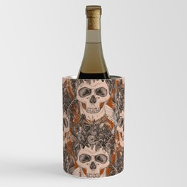 skull damask rust Wine Chiller
