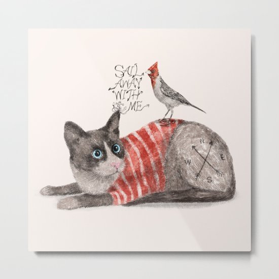Snowshoes & Littlebird Metal Print