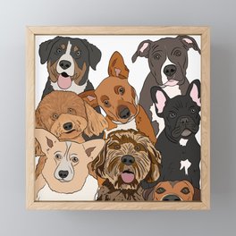 Dog Lover Dog Portrait  Framed Mini Art Print