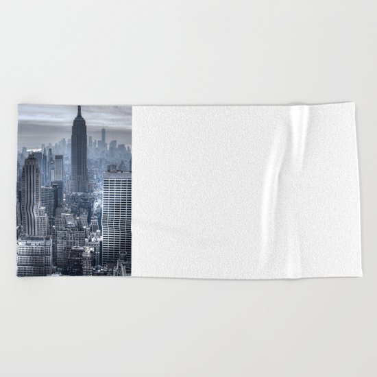 New York skyscrapers Beach Towel