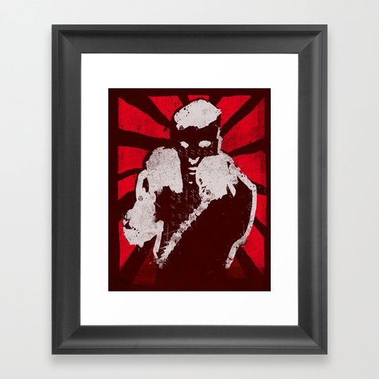 posing boxer Framed Art Print