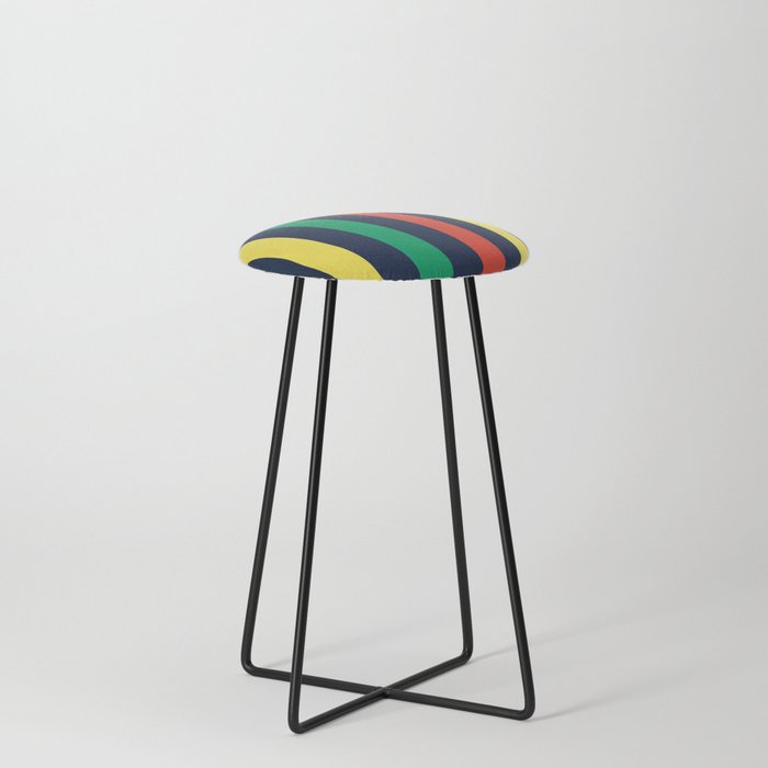 Bright & Bold Vector Stripes Counter Stool
