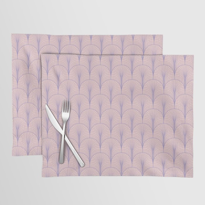 Pink Very Peri Lavender Art Deco Arch Pattern Placemat