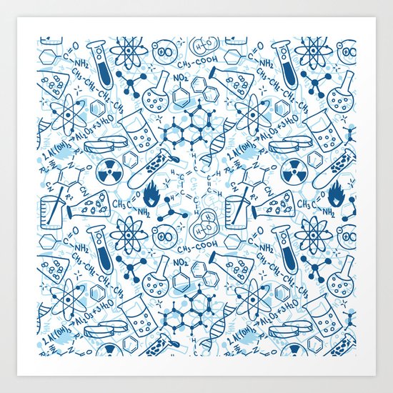 School chemical pattern #2 Art Print