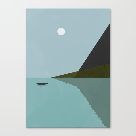 Sailing at night Canvas Print
