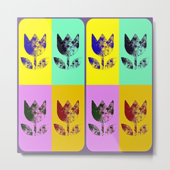 Multi Flower Metal Print