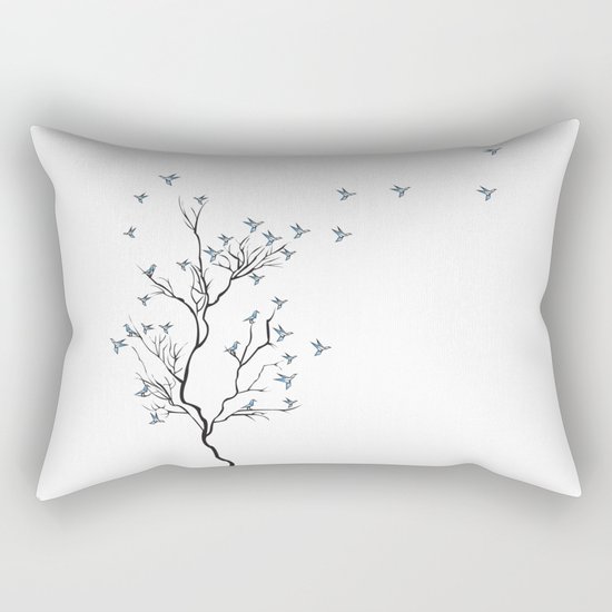 The Bird Tree Rectangular Pillow
