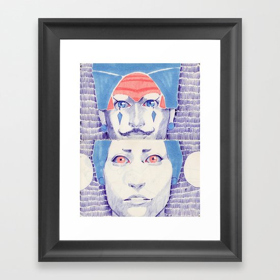 I Mustache You a Question Framed Art Print