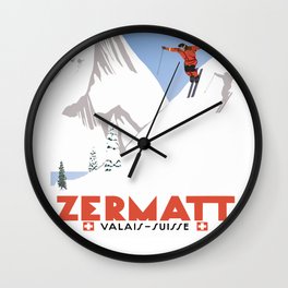 Zermatt, Valais, Switzerland Wall Clock
