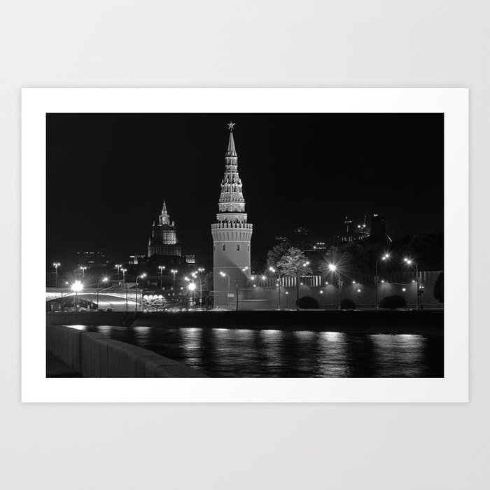 Moscow at Night Art Print