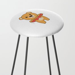 Valentine's Day Bear Cute Animals With Hearts Counter Stool