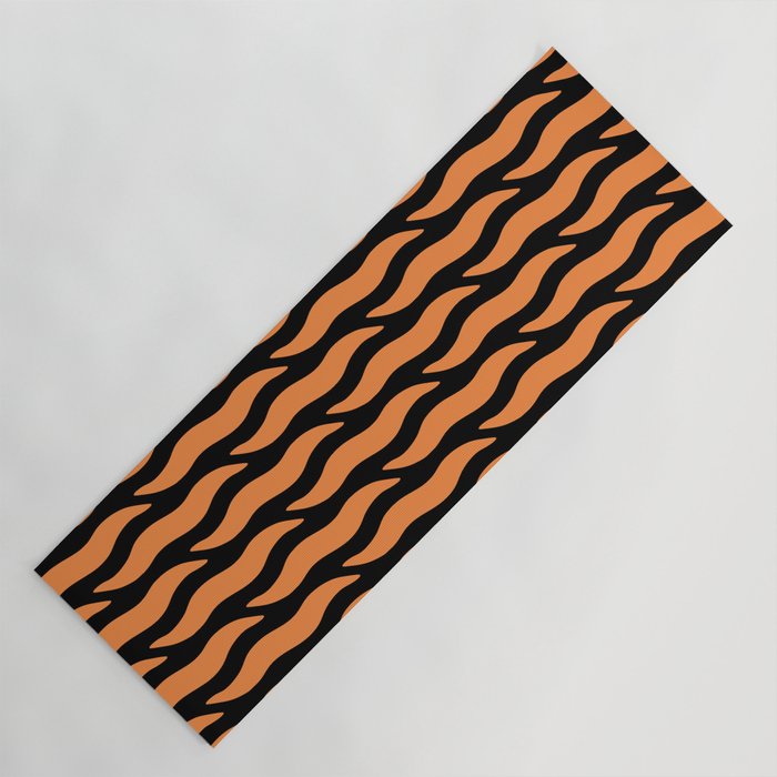 Tiger Wild Animal Print Pattern 324 Orange and Black Yoga Mat