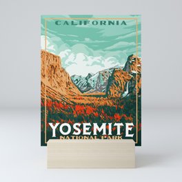 Yosemite National Park Original WPA Poster Vintage Style  Mini Art Print