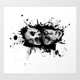 Panda and Koala Art Print