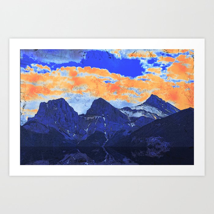 Faith Hope Charity The Three Sisters Mountains Canmore Ab Canada Art Print By Skyeryanevans Society6