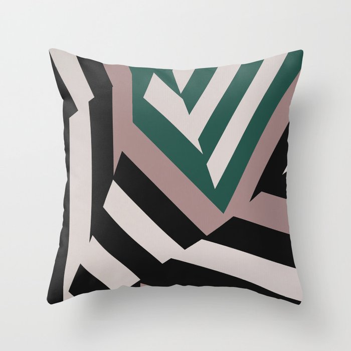 ASDIC/SONAR Dazzle Camouflage Graphic Design Throw Pillow