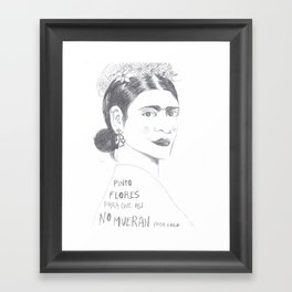 Frida - flower - Kahlo Framed Art Print