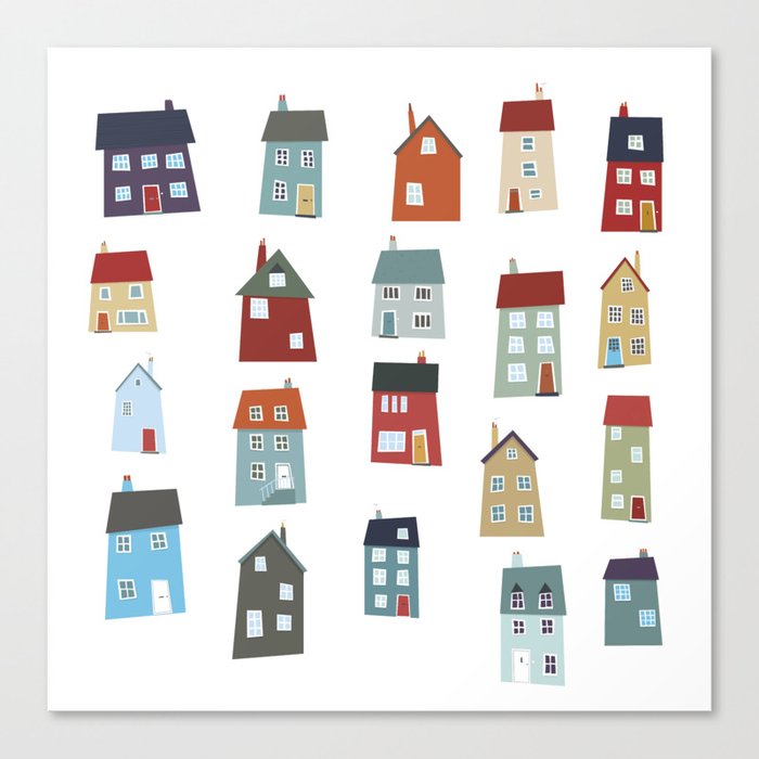 Little Houses Canvas Print