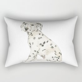Dalmation Puppy Dog Watercolor Rectangular Pillow