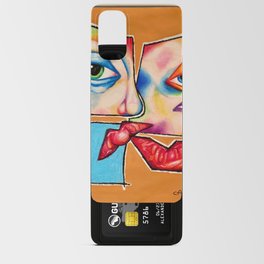 colorful abstract face Android Card Case
