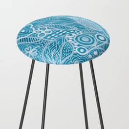 Turquoise Line Work Counter Stool