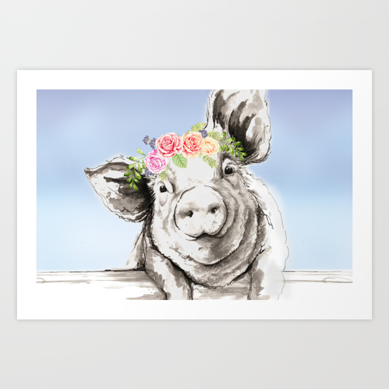 Get Wallpaper Petunia Pig Art Print By Ruthfurtadodesigns Society6 HD