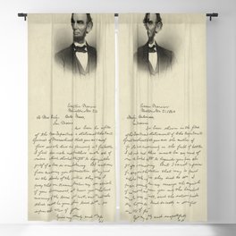 Civil War President Lincoln's Letter to Mrs. Bixby 1891 Blackout Curtain