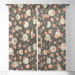 Black tangerine pattern Sheer Curtain