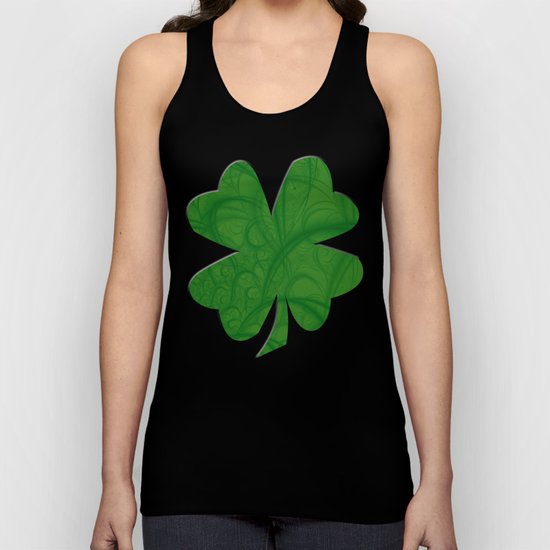 Fractal Big Shamrock Unisex Tank Top