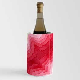 Energetic Crimson Abstract Wine Chiller