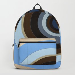 blue and brown circles Backpack