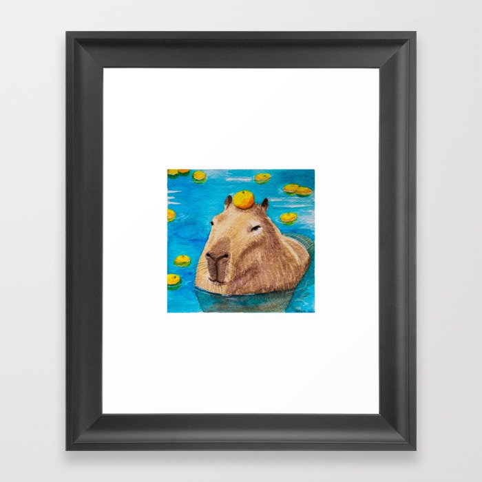 Orange you glad I made another Capybara Framed Art Print