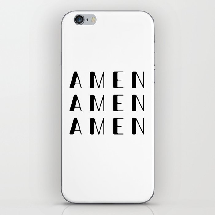 Amen - Bible Verses 1 - Christian - Faith Based - Inspirational - Spiritual, Religious iPhone Skin