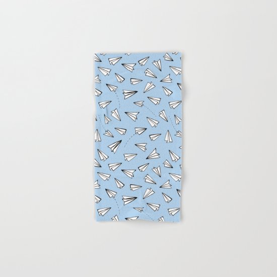 Paper Planes on Blue Hand & Bath Towel