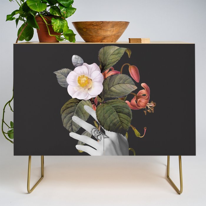 Hands With Flowers Credenza