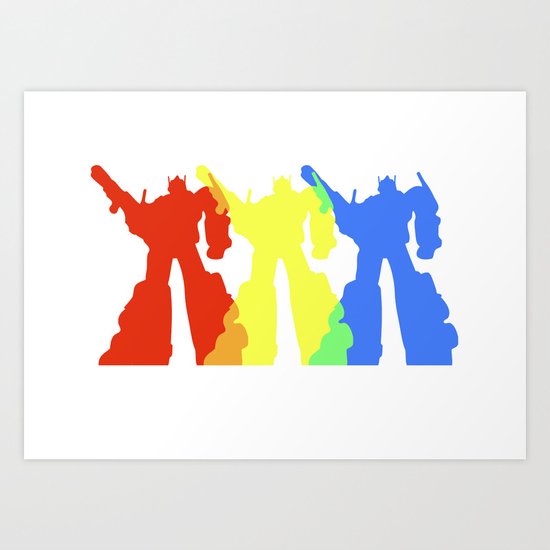 Optimus Prime Colors Art Print