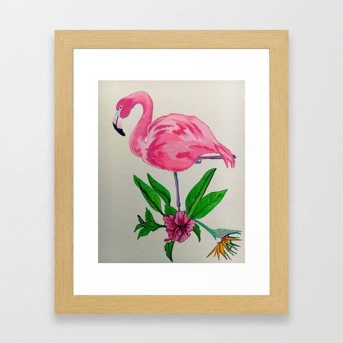 Flamingo 2 no border Framed Art Print