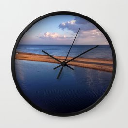 Golden Hour at Rouge River III Wall Clock