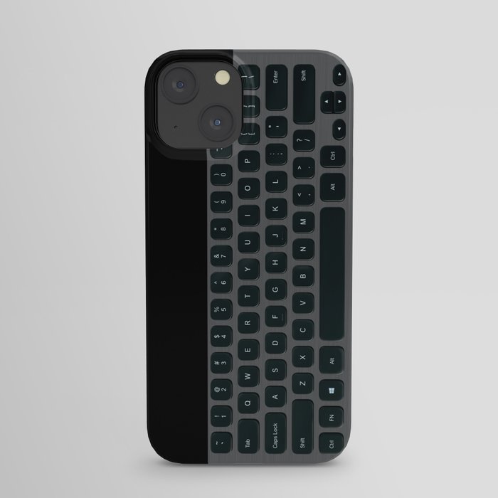 Brushed Metal Keyboard iPhone Case