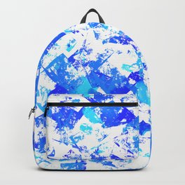 Abstract paint stains in blue tones Backpack