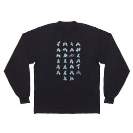 NZ Sign Language Alphabet Long Sleeve T-shirt