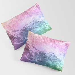 Ocean Waves Rainbow Gradient Texture Pillow Sham