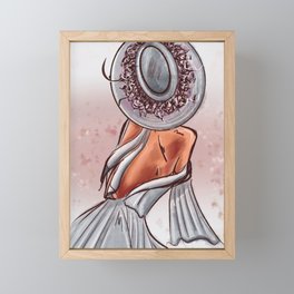 Woman in a hat Framed Mini Art Print